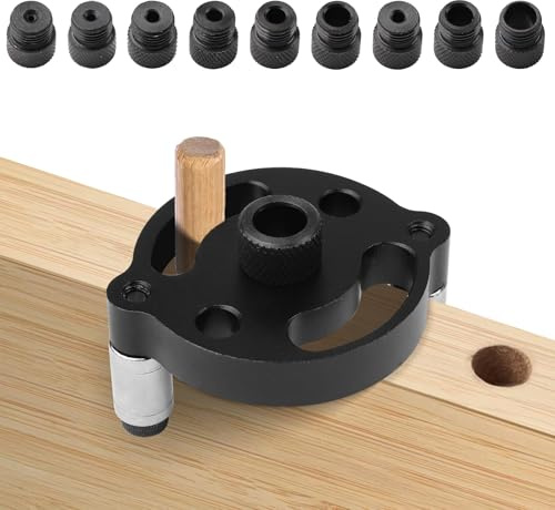 Drill Guide for Vertical Hole Drilling,Dowel Jig Kit 2/3/4/5/6/7/8/9/10mm | Drill Guide Center Spinner Drill Guide for Beech,Jig Self-Centering Drill Guide Kit,Vertical Hole Puncher Woodworking