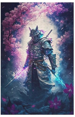 Puzzles Japanese Samurai, 1000 Teile, Puzzle Aus Holz Für Erwachsene Und Kinder Ab 12 Jahren, Lernspielzeug 78×53cm
