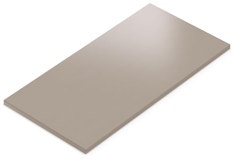 AUPROTEC Tischplatte 19mm Alux Champagner 150x80 cm I Spanplatte mit 2mm ABS Kante & PU-Verleimung I melaminharzbeschichtet I elegant & wasserabweisend