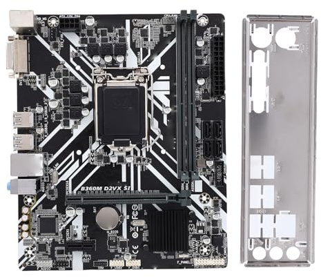Yanmis B360M-D2VX-SI Motherboard, LGA1151-CPU, 2xDDR4-Speicher, PCI E X16, SerialATA 3.0, M.2-Steckplatz, USB 3.0, DVI, ATX-Gaming-Motherboard