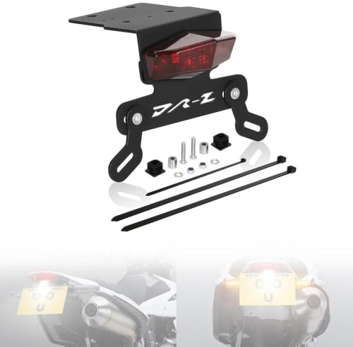 Tail Tidy Fender Eliminator License Number Plate Holder with LED Brake Light & License Plate Light Plug&Play Compatible with DR-Z4S DR-Z4SM 2025 2026 Red