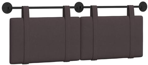 vidaXL Hängendes Kopfteil Dunkelbraun Stoff, Schlafzimmer Deko, moderner rechteckiger Wand-Headboard, kompakt, stilvolle Bettwäsche für Luxus-Schlafbereich