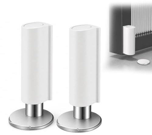Türstopper Magnetisch, 2 Stück Magnetischer Türstopper, Türhalter Magnetisch, Edelstahl Türhalter, Door Stopper, Ohne Bohren für Zuhause, Selbstklebend Bodentürstopper, Magnet Türstopper für Haushalt