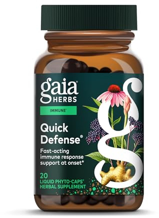 Gaia Herbs Quick Defense, 20 Vegan Capsules, 10 Servings
