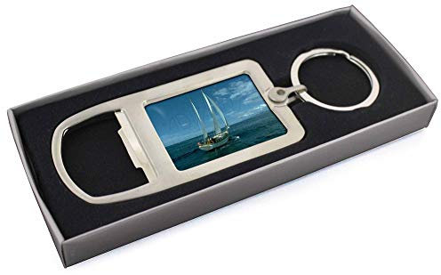 Sailing Boat Chrome Metal Bottle Opener Keyring in Box Gift Mans