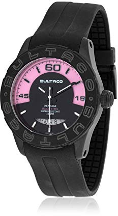 Bultaco Men's Date Classic Quartz Watch with Rubber Strap H1AB43S-SS1, Multicoloured, Standard Size, Ribbon