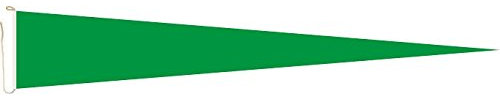 U24 Langwimpel Grün Fahne Flagge Wimpel 150 x 40 cm Premiumqualität