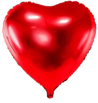 Folienballon Herz 35cm- Ballon für Helium oder Luft - Luftballon für Hochzeit Verlobung JGA Geburtstag - Herzballon Folienluftballon als Hochzeitsdeko Geburtstagsdeko Partydeko - Rot