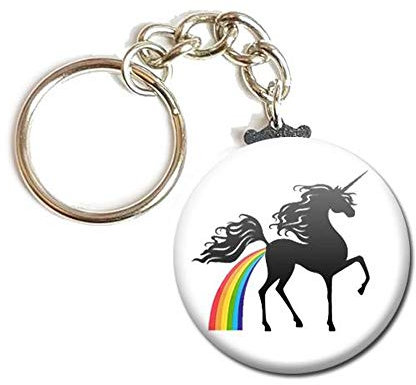 Porte Clés Chaînette 3,8 centimètres Unicorn Poop Idée Cadeau Accessoire Humour Licorne Pipi Caca Arc en Ciel Kawaii