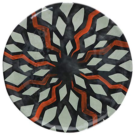 Rose & Tulipani - Nador Noir Vassoio Tondo in melammina, Ø 42 cm, in Nylon/a
