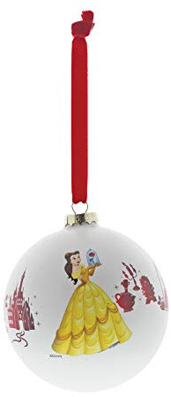 Disney Enchanting Palla di Natale la Bella e la Bestia, 10.5 cm