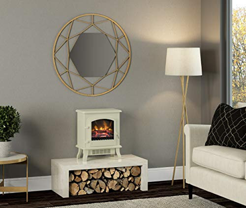 COLMAN ELECTRIC STOVE 1.8KW CREAM WITH LOG BED, 17.5