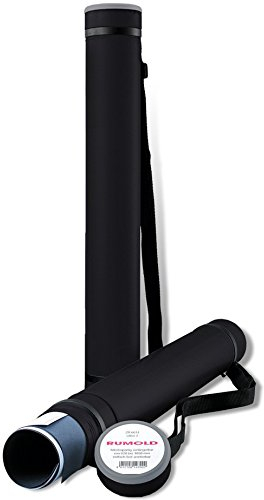 Rumold Zeichenrollen-Köcher, 600 mm - 1000 mm, Ø 80 mm, Polyethylen (2 Köcher, schwarz)