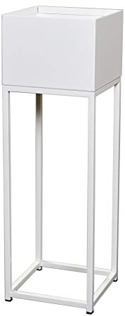VIVANNO Pot de Fleurs sur Pied Pieds Elevate Square 79 cm, Blanc