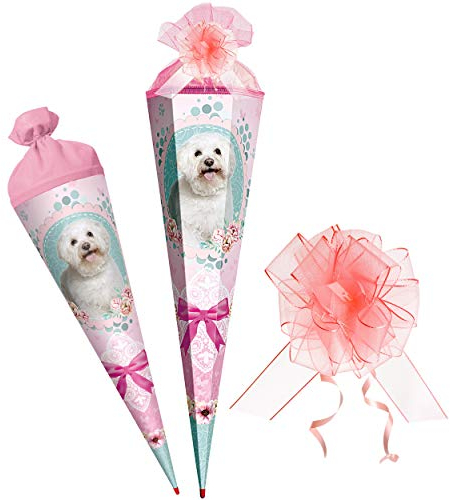 komplette Füllung - Circa 200 Teile - für Schultüte - süßer Welpe - Hund - mit Holzspitze - 6 eckig - für ALLE Zuckertüte - Roth - Sc..