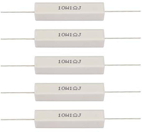 VBESTLIFE 10Pcs/Pack 1 Ohm 10W Keramik Lautsprecher Teiler Widerstand Widerstand Lautsprecher Teiler Zement Widerstand(1 Ohm)