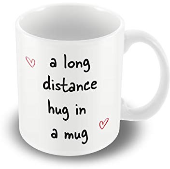 Victorian Printing Co - A Long Distance Hug in a Mug - Printed Mug, Ceramic, 11fl.oz.