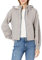 KENDALL + KYLIE Damen Front Zipped Cropped Hoodie Kapuzenpullover, Tropic/Grau, Small