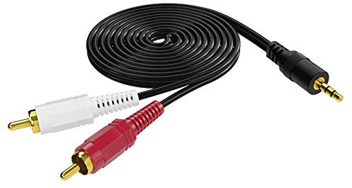 iYueMps 3.5mm to 2RCA Audio Cable 5m/16ft, 3.5mm Male to 2RCA Male Y Cable (red/white, stereo audio) AUX Audio Audio Compatible with DJ Controller Speaker Turntable TV Car Stereo Hi-Fi Amplifer