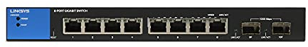 Linksys 8-Port Managed Gigabit Ethernet Switch with 2 Gigabit SFP Uplinks