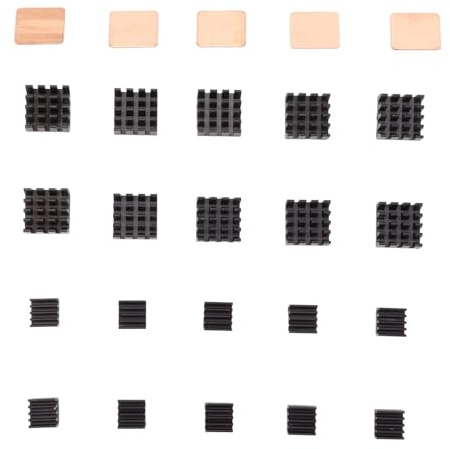 Dpofirs 25-teiliges Kühlkörper-Kit Schnelle Wärmeableitung, Aluminium-Kühlkörper-Kühlkörper für A, B, B+, 2, 3, 4