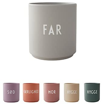 Design Letters Lieblingsbecher Grau FAR Tasse | Weihnachten, Weihnachtsdeko, Weihnachtsgeschenke für Frauen, Männer | Kaffeetassen Weihnachtsgeschenke Kleinigkeiten | Kaffeebecher Porzellan