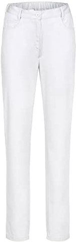 GREIFF Damen Hose RF Regular Fit - 5 Pocket - Schnitt - Gummibund hinten, Weiß, Größe 44