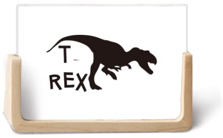 Nombre Dinosaurio Carnívoro caza foto madera marco de fotos de madera exhibición de mesa