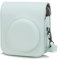 RISOU PU Leather Camera Case Compatible with Instax Mini 12 Instant Camera with Adjustable Strap and Pocket (Green)