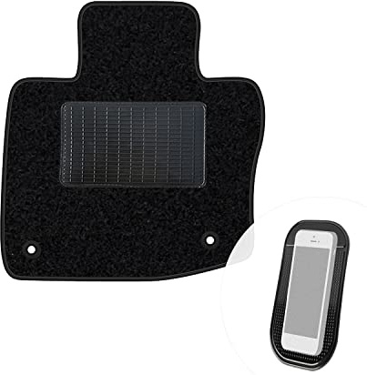 moto-MOLTICO Fahrer Fußmatte Auto Velours Fahrerseite Autoteppiche | Schwarz Fahrermatte 1-teilig passend für Honda Civic VIII 2006-2011