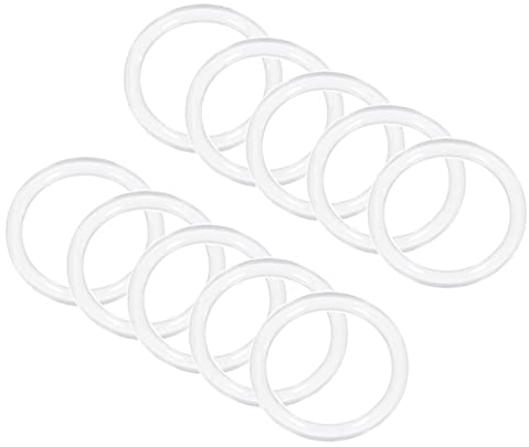 QUARKZMAN 19mm ID Silikon O-Ringe Unterlegscheibe Dichtung x 10 Stücke Unterlegscheibe Runde flach Dichtungsring für Glas Türgriff transparent