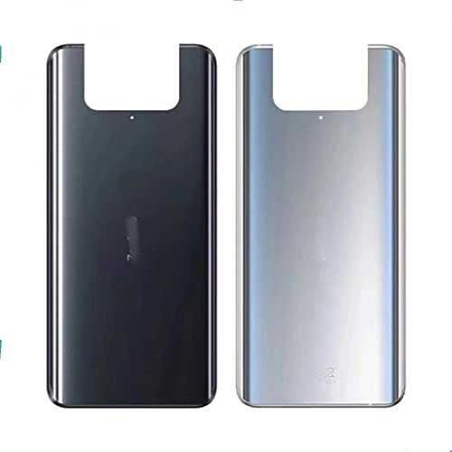 SHOWGOOD for Asus Zenfone 8 Flip Back Battery Cover Rear Housing Case for ZS672KS I004D Back Cover for Asus Zenfone 8 Flip Phone Battery Cover (Silver No Lens)