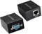 SZJUNXIAO Adattatore VGA Extender, Estensore VGA Signal Può Essere Esteso a 60 m/196 ft di Intervallo di Cavi all'interno VGA a RJ45 su Cavo Ethernet Cat5e/Cat6 Converti Segnale VGA