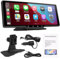 Pantalla Coche de CarPlay/Android Auto Inalámbrico - Portátil Radio Coche con Pantalla táctil de con Bluetooth | Mirror Link | Transmisor FM/USB/TF (9,3 Pulgadas sin cámara)