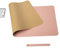 kyaoayo Schreibtischunterlage Große, Wasserdicht Mauspad Gute Qualität, rutschfest Schreibunterlage, Beidseitig nutzbare Mauspad, Unterlagenmatte,80x40cm Desk Mat für Homeoffice (Gold+Rosa, 80x40cm)