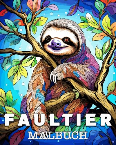 Faultier Malbuch: Schöne Bilder zum Ausmalen und Entspannen