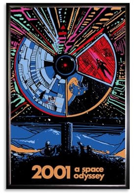 MUTYNE 2001 A Space Odyssey Movie Poster Dekorative Malerei Leinwand Wandkunst Wohnzimmer Poster Schlafzimmer Malerei 12x18inch(30x45cm)