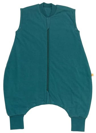 Schlummersack Baby Schlafsack Mit Füßen Ganzjährig 2.5 Tog 70 cm Petrol | Mit Beinen für Körpergröße 70-80cm | Gefüttert