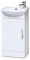 Balterley Vanity Unit with Basin Floor Standing, Soft Close Single Door with Curve Sink and Handle, Bathroom Vanity Units with Basin, Bathroom Sink Storage Cabinet - 400 x 200 x 780mm (Gloss White)