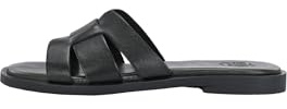 Apple of Eden® Sandale Damen Alycia | Pantolette Sandale aus Leder mit gewebten Riemen für Damen aus 100% Leder