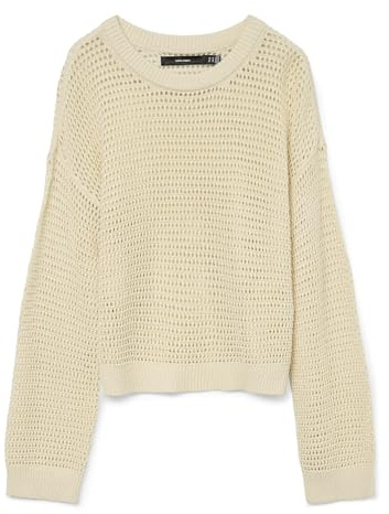 VERO Moda Damen Vmnewmadera Ls O-Neck Pullover Boo Pullover (1er Pack)