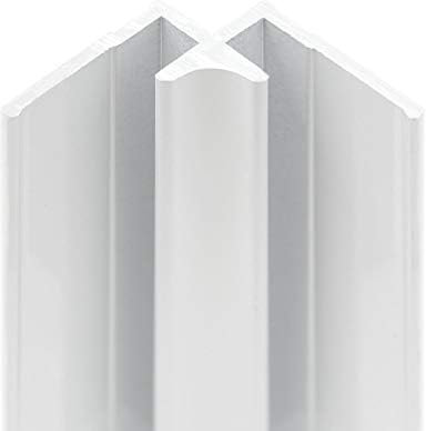 Schulte profilé d'angle intérieur 210 cm blanc, pour panneau mural de salle de bain DécoDesign, revêtement décoratif douche, recoupable adaptable à la hauteur du panneau