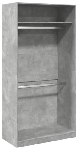 Garde robe Gris béton 100x50x200 cm Aggloméré