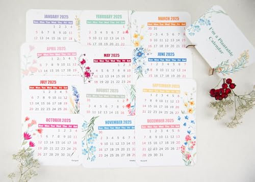 Table Calendar| Plantable Seed Paper Handmade Table Calendar Spring 2025 | Eco-friendly| VEGAN| Sustainable