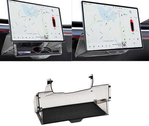 CryptoBai Tesla Model Y Model 3 Center Console Tray, Under Screen Storage Box, Magnetic
