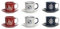 CAFE SET 6 GRES 12,5X12,5X2 150ML, GRABADO AZUL
