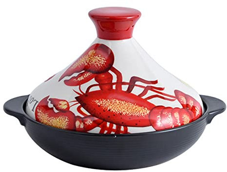 Cast Iron Moroccan Tagine Pot, Enameled Moroccan Tagine Pot for Cooking Casserole Dishes with Lid Non Stick Tajine Pot Stockpot, Stew Pot, Saucepan Pot