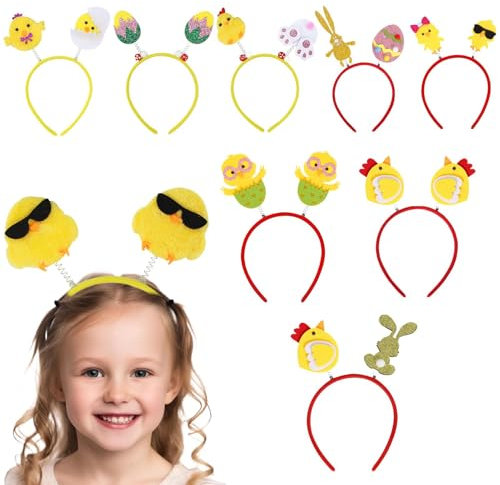 WOGXN Ei-Stirnband, Hasen-Stirnbänder | Ostern Cartoon Küken Eierschale Stirnband - Kostümdekoration für Frauen, Osterparty-Geschenke, verkleidender Geburtstag, Mädchen,