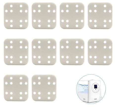 Pack of 10 Humidifier Mineral Absorption Pads for Optimal Air Quality, High-Quality Humidifier Filter for Dreo, Elechomes and More, Replacement Part Set, Ideal for Effective Humidification and Hygiene