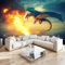 Fototapete Fantasie Stadt Drache Tapete Fototapeten Vlies Tapeten 400x280 cm Vliestapete Wandtapete Moderne Wand Schlafzimmer Wohnzimmer Wand tapete